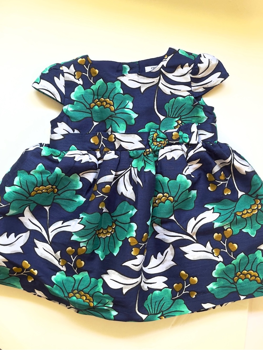 Kelly Green and Navy Crown and Ivy Floral Dress 18 months